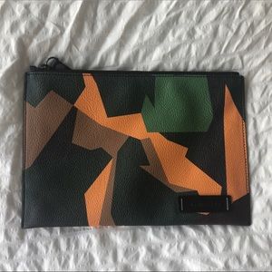 Calvin Klein camo zip clutch pouch